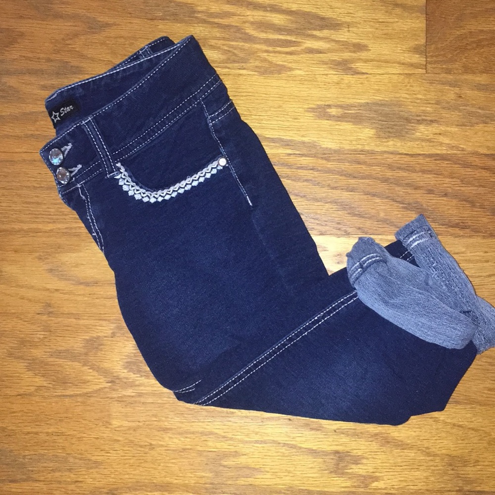 Girls blue jean capris!!